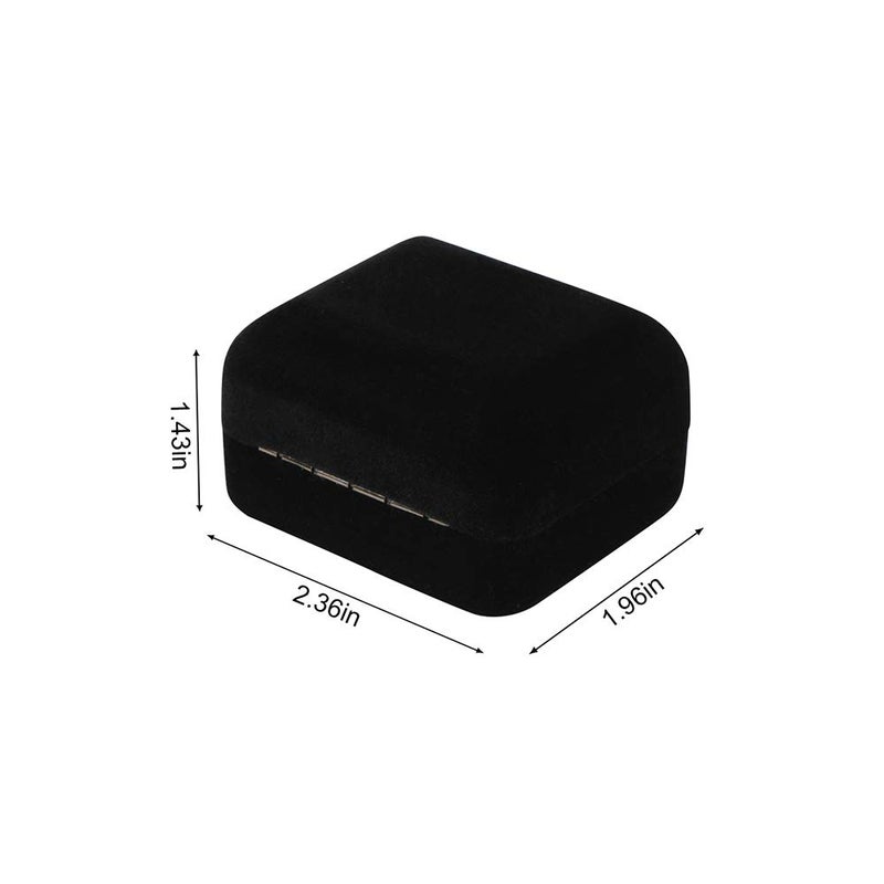 Omeet Velvet Metal Glossy with LED Jewelry Gift Box for Proposal  Engagement  Wedding - Easy to fit into Your Pocket or Handbag - Image 3